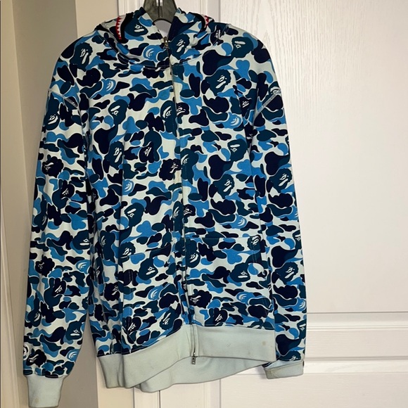 A Bathing Apr Blue Camouflage Shark Hoodie